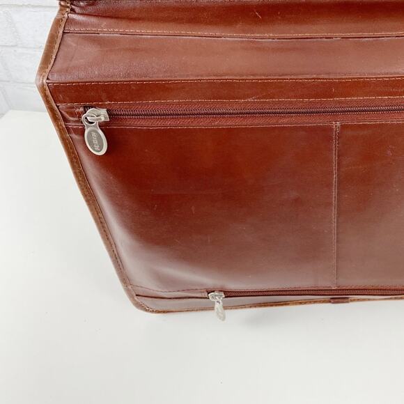 McKlein Vintage Leather Messenger/Laptop Computer Bag - Picture 5 of 15